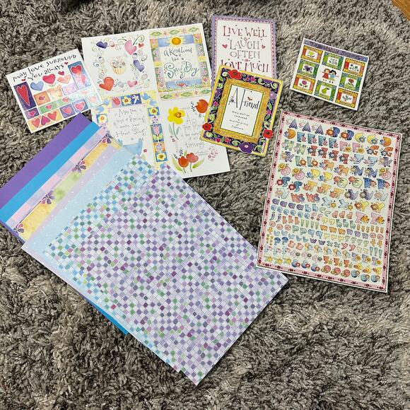Kathy Davis Designs Scrabooking Supplies Lot Kit Craft Love Joy Friendship - Picture 1 of 9